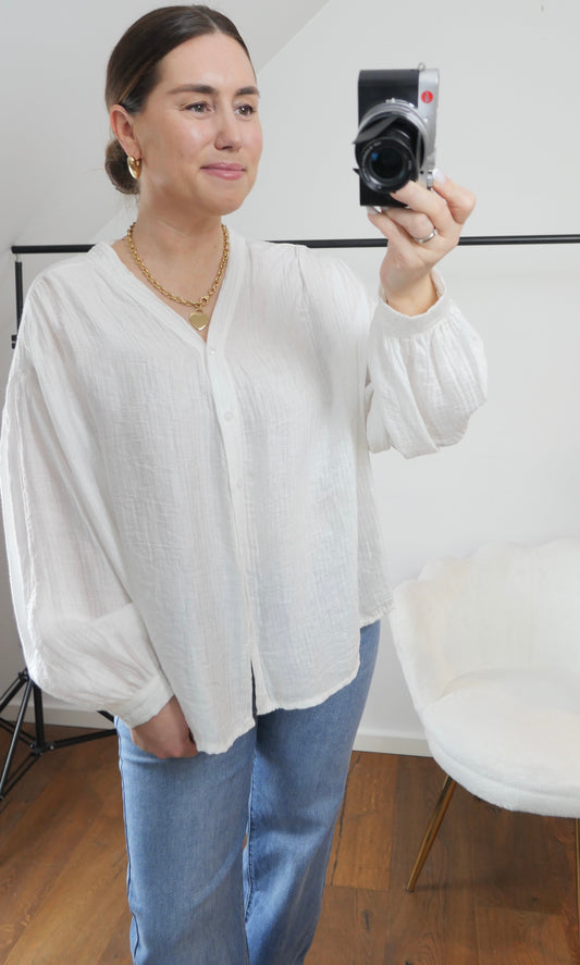 CARRY Bluse Weiss - Bylillysophie