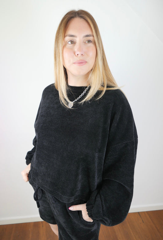 CHUNKY Sweatshirt+Shorts SET Schwarz - Bylillysophie