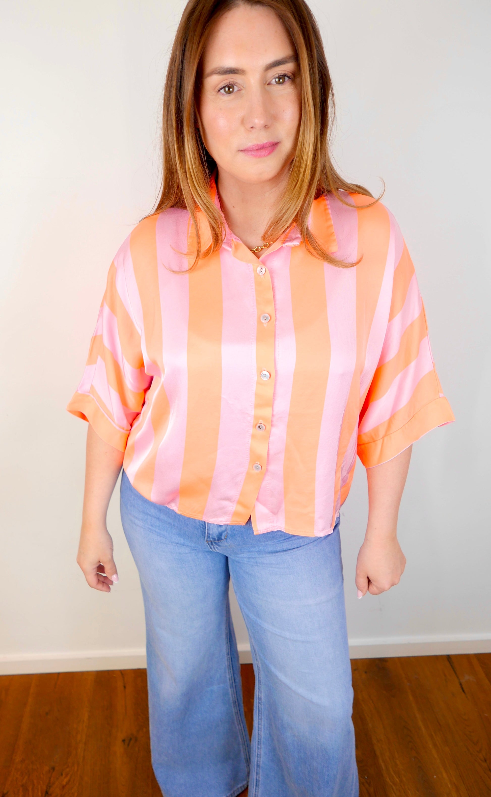 CORAL Stripes Bluse - Bylillysophie