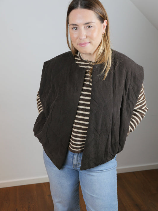 CORDY Weste Schokobraun - Bylillysophie.com⎢Mode & Accessoires