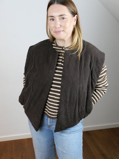 CORDY Weste Schokobraun - Bylillysophie.com⎢Mode & Accessoires