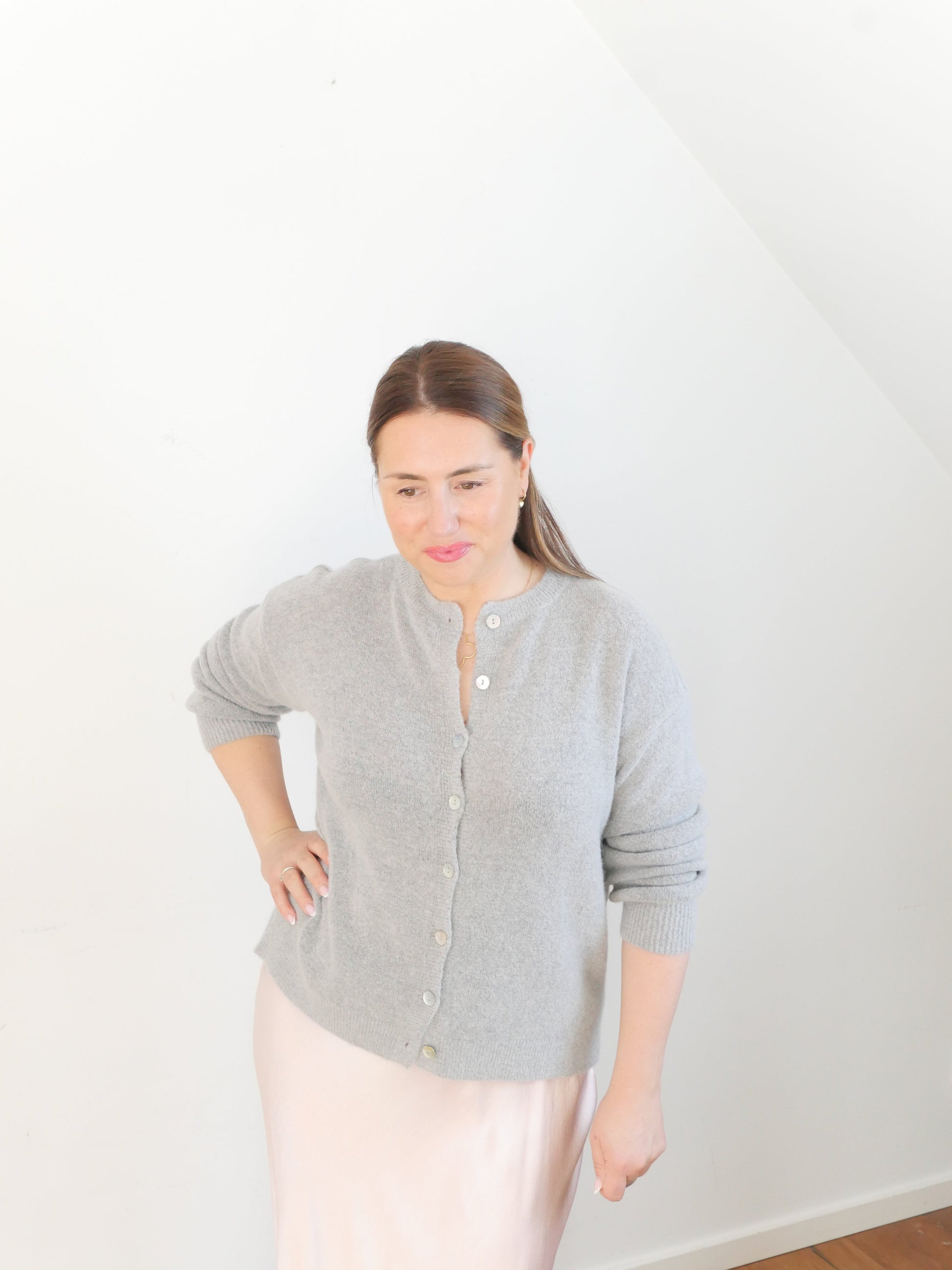 ELVA Alpaka Cardigan Grau - Bylillysophie.com⎢Mode & Accessoires