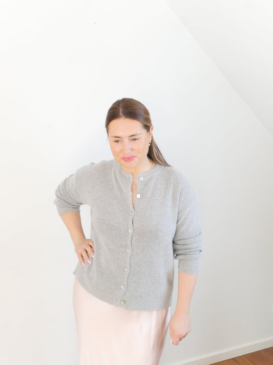 ELVA Alpaka Cardigan Grau - Bylillysophie.com⎢Mode & Accessoires