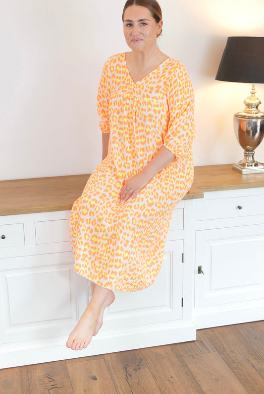 GLOW Musselin Kleid Orange - Bylillysophie.com⎢Mode & Accessoires