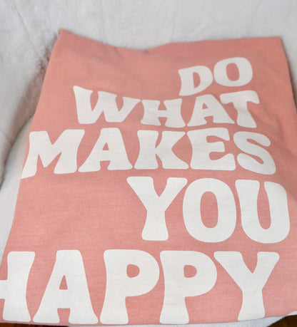 HAPPY Oversize T-Shirt Peach - Bylillysophie