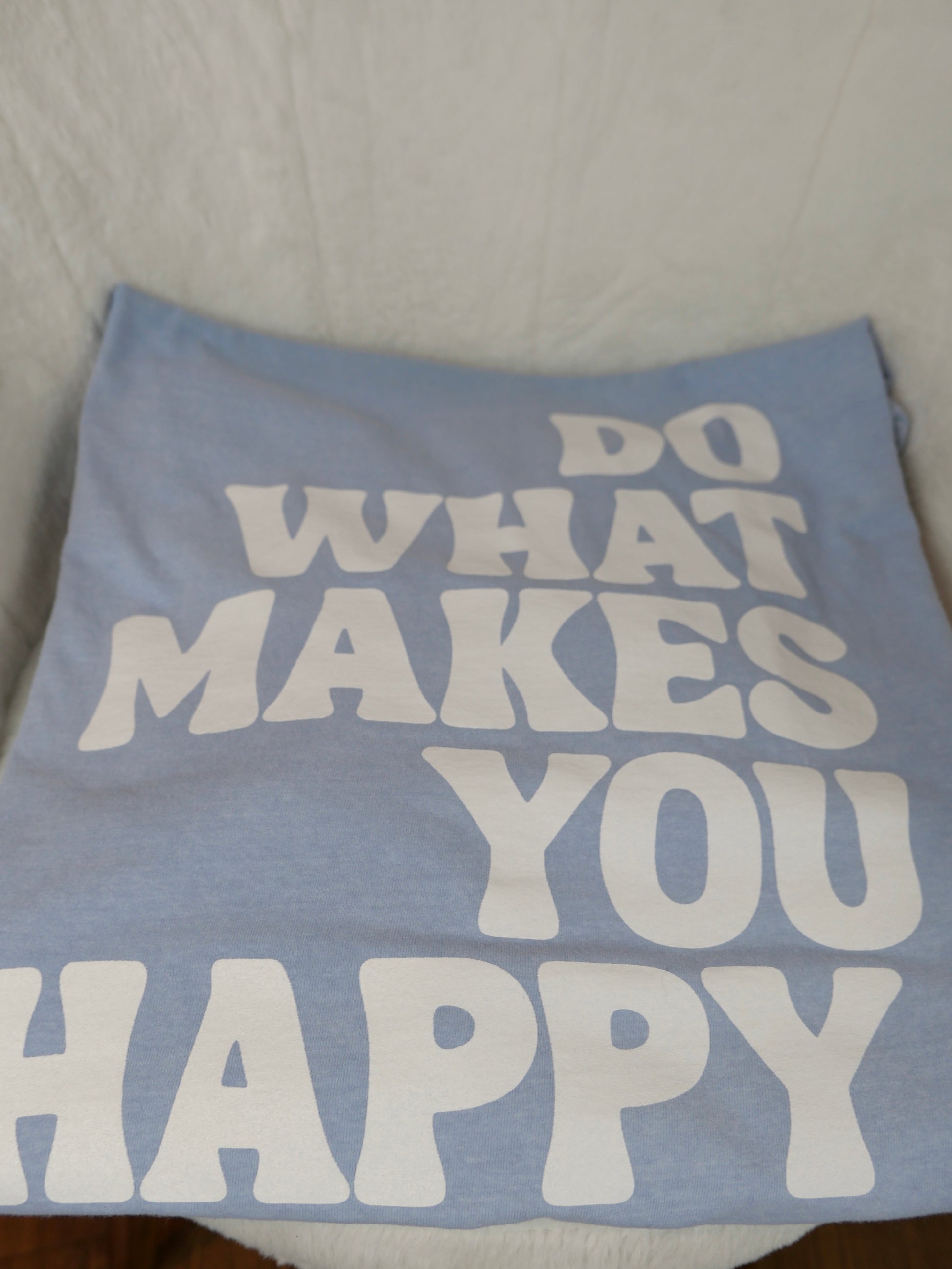 HAPPY Oversize T-Shirts Hellblau - Bylillysophie