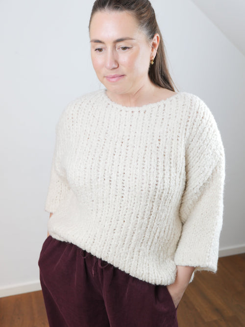 IVY Pullover Grobstrick Creme - Bylillysophie.com⎢Mode & Accessoires