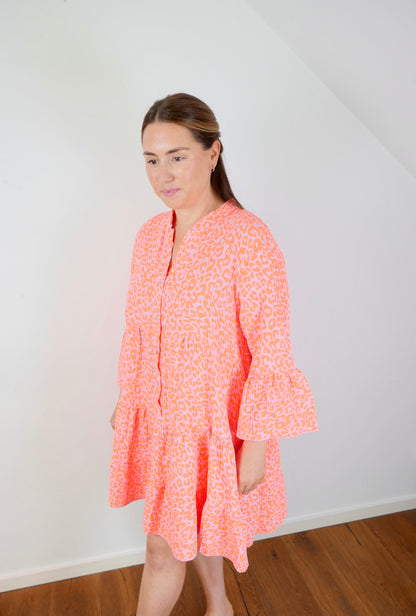 LEOLOVE Musselin Kleid Coral - Bylillysophie.com⎢Mode & Accessoires
