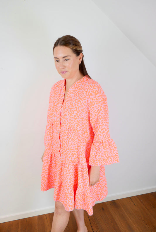LEOLOVE Musselin Kleid Coral - Bylillysophie.com⎢Mode & Accessoires