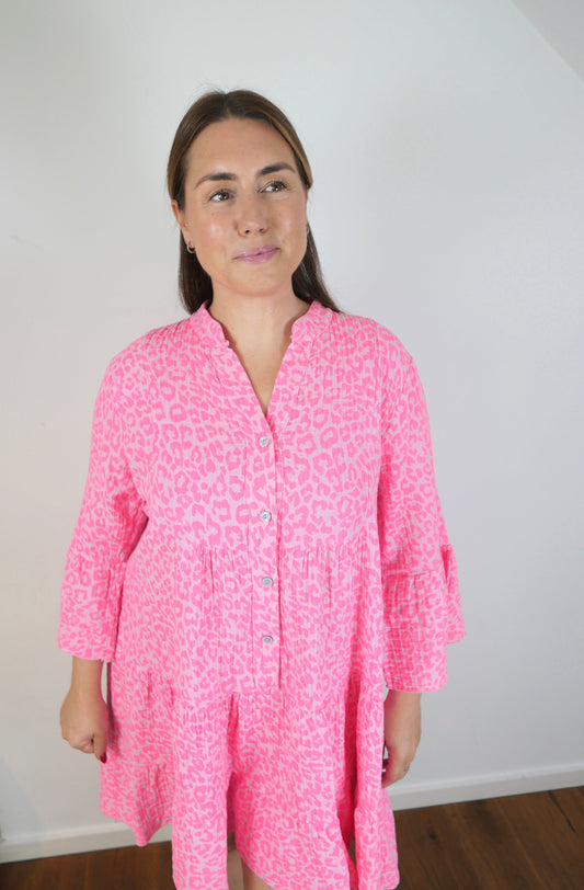 LEOLOVE Musselin Kleid Pink - Bylillysophie.com⎢Mode & Accessoires