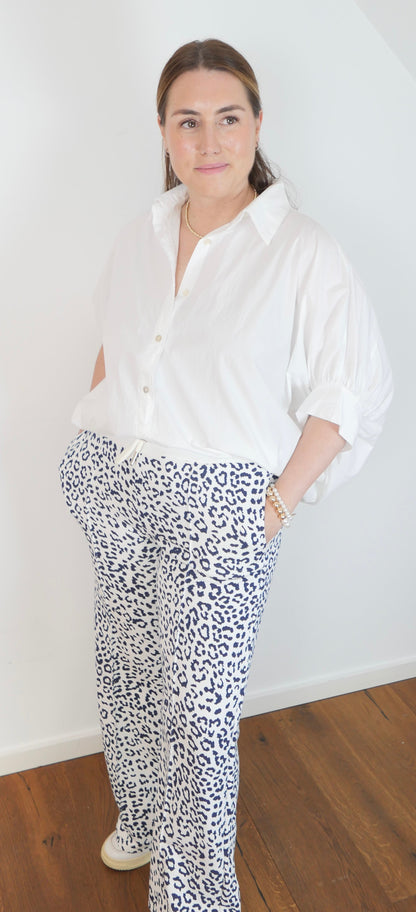 LEOVA Sweatpants Leo Navy/Weiss - Bylillysophie