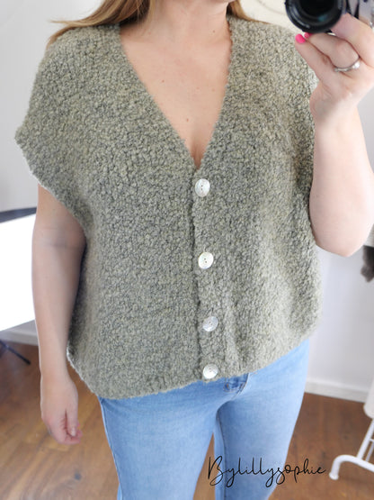 LOOSE - FIT Weste Khaki - Bylillysophie
