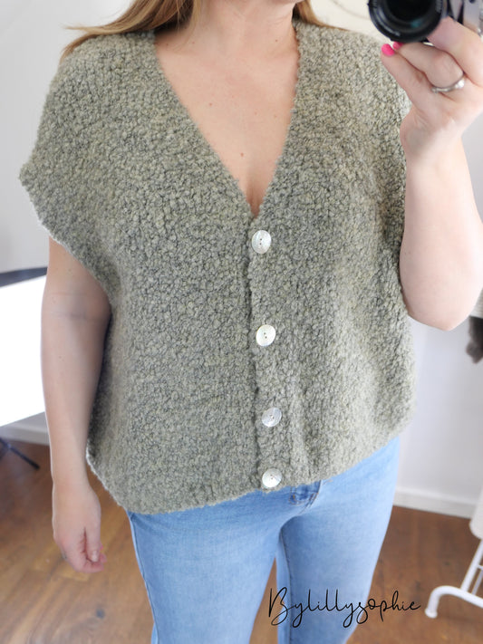 LOOSE - FIT Weste Khaki - Bylillysophie