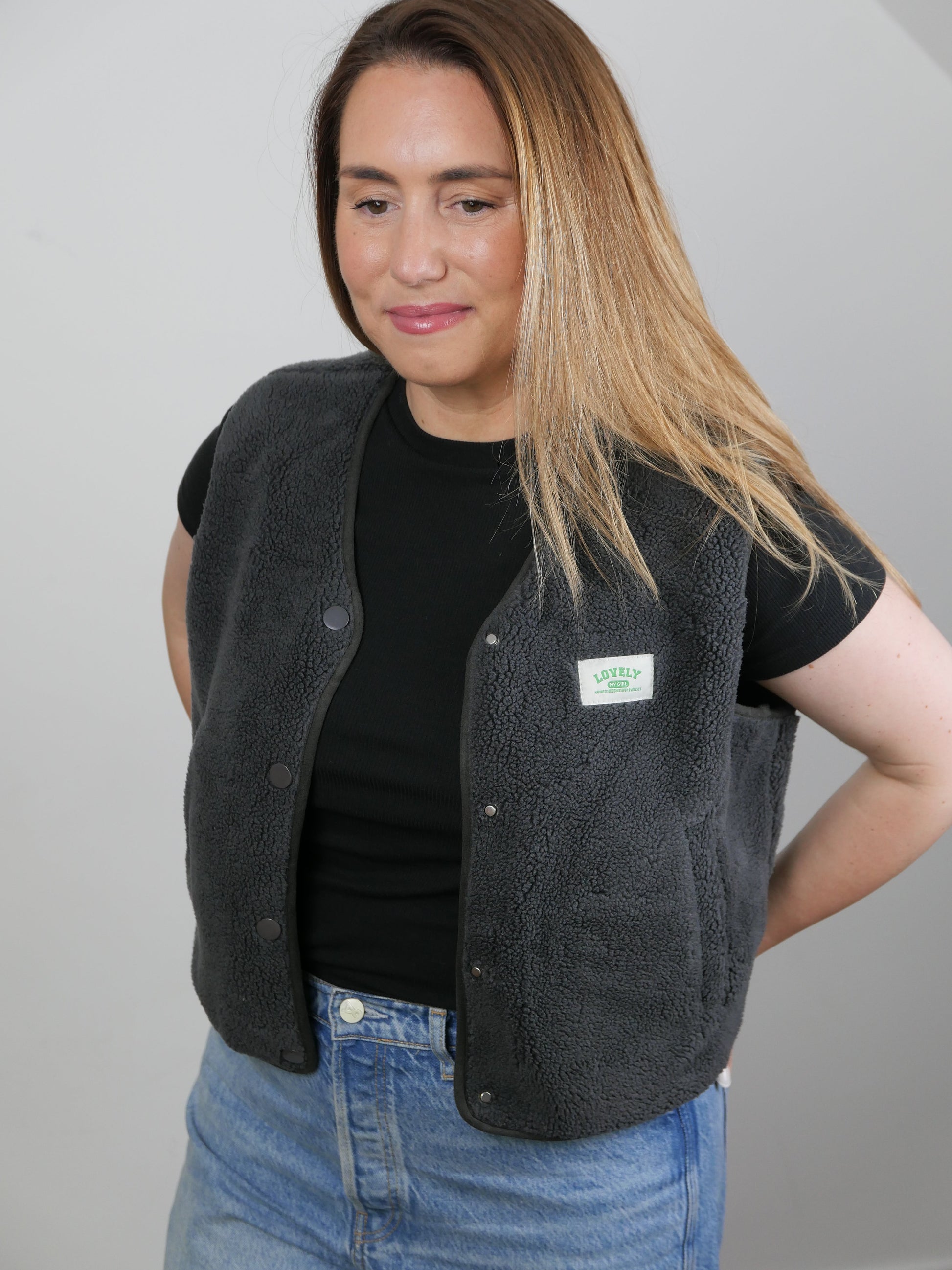 LOVELY Teddy Weste Grau - Bylillysophie.com⎢Mode & Accessoires