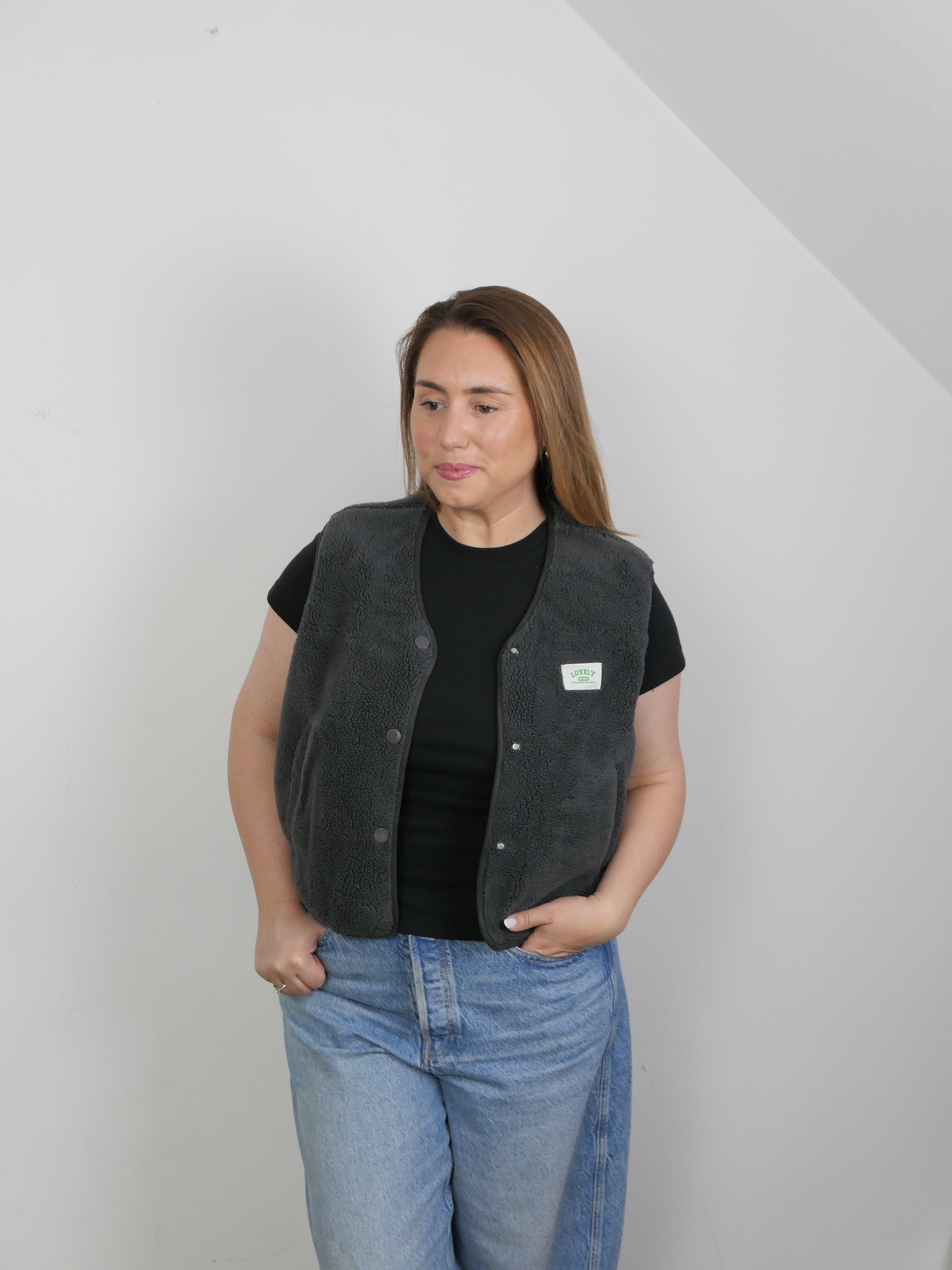 LOVELY Teddy Weste Grau - Bylillysophie.com⎢Mode & Accessoires