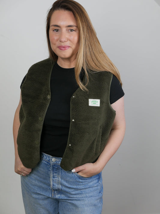 LOVELY Teddy Weste Khaki - Bylillysophie.com⎢Mode & Accessoires