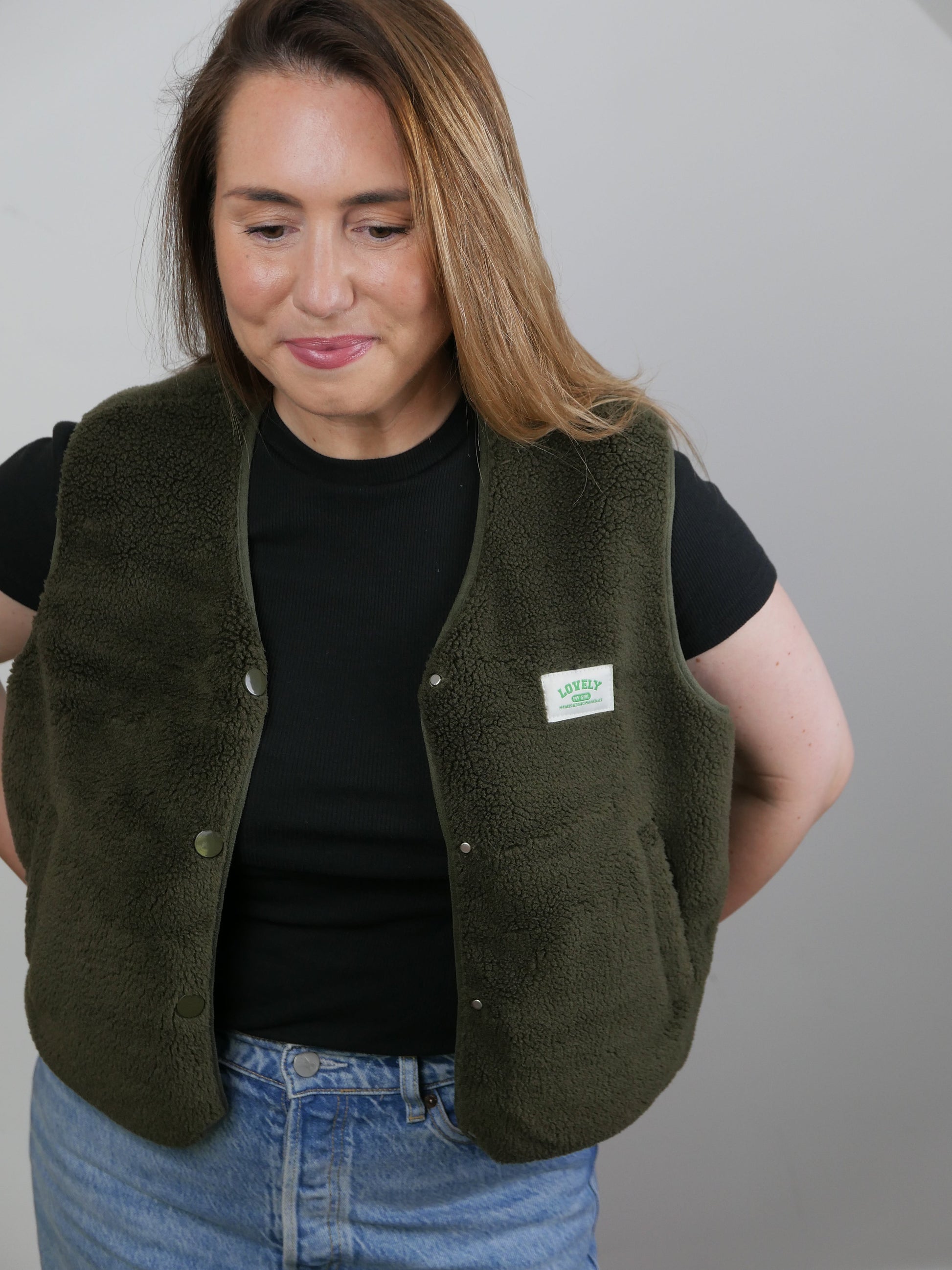 LOVELY Teddy Weste Khaki - Bylillysophie.com⎢Mode & Accessoires