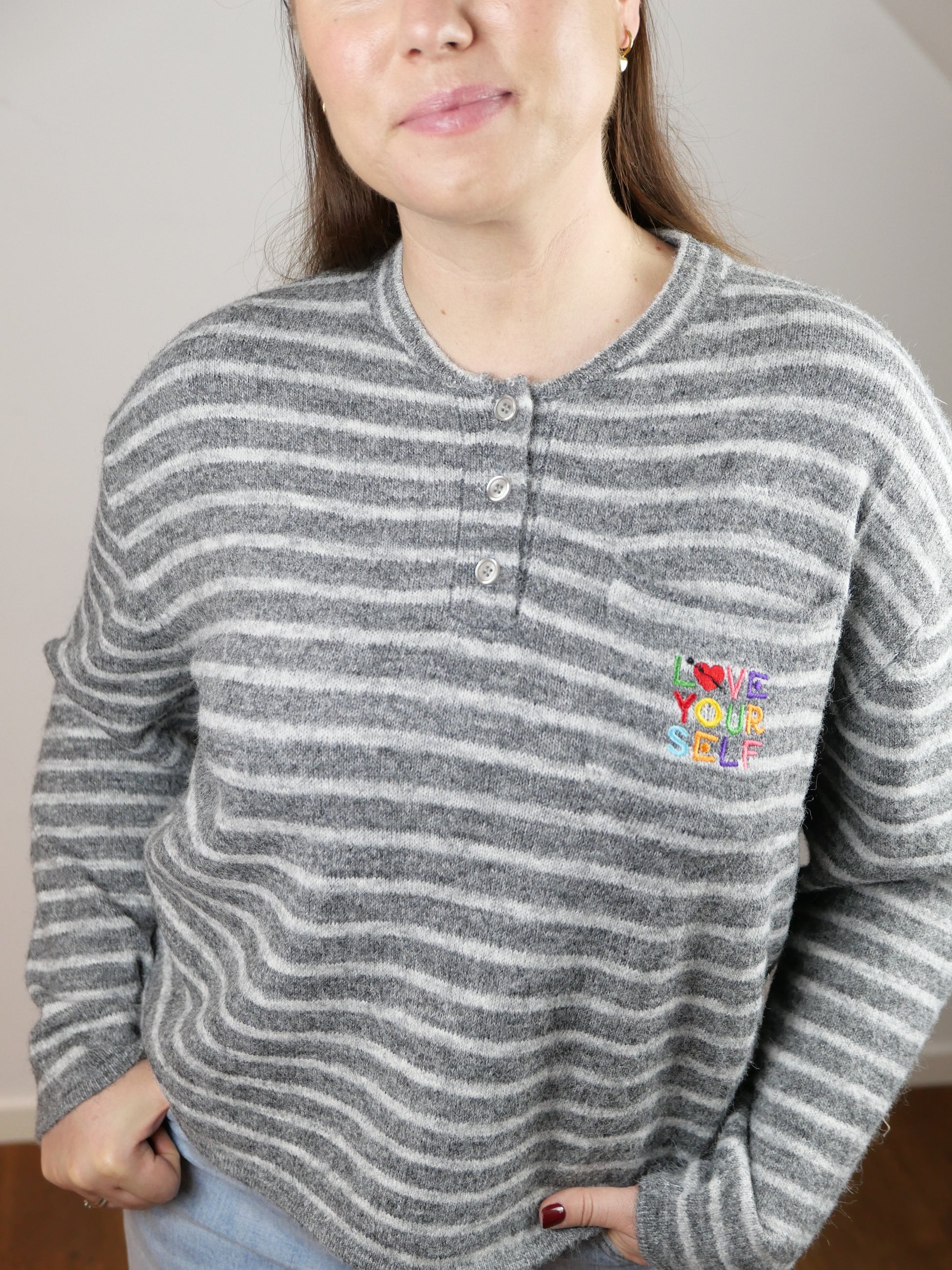 LYS Pullover Graun gestreift - Bylillysophie.com⎢Mode & Accessoires