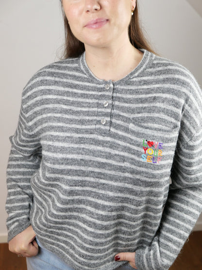 LYS Pullover Graun gestreift - Bylillysophie.com⎢Mode & Accessoires