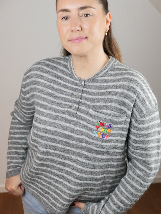 LYS Pullover Graun gestreift - Bylillysophie.com⎢Mode & Accessoires