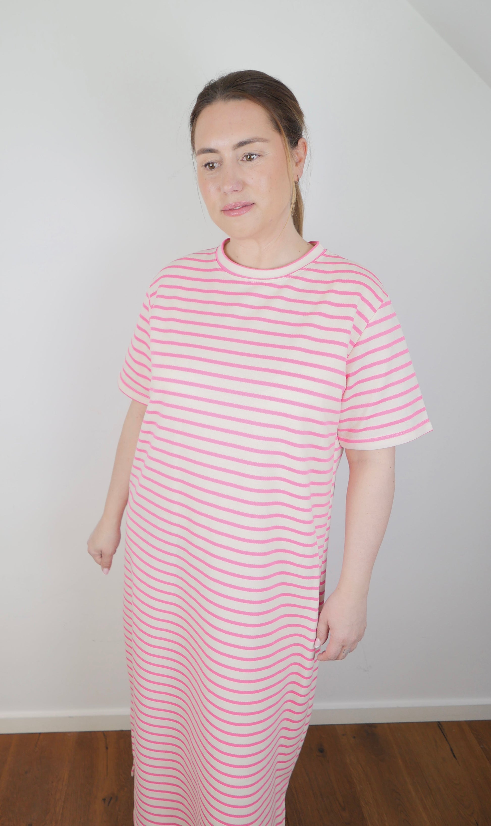 MAXINE Stripes Maxikleid Pink - Bylillysophie