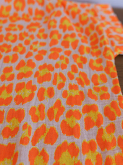 MUSELLA Oversize Musselin Kleid Orange/Gelb - Bylillysophie.com⎢Mode & Accessoires