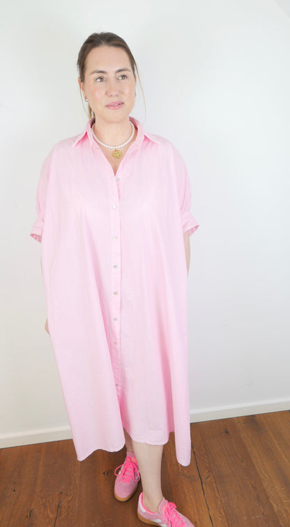 OXFORD Hemdblusenkleid Rosa - Bylillysophie