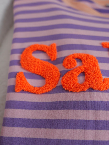 SALUT Kurzarm Sweater Lila - Bylillysophie.com⎢Mode & Accessoires