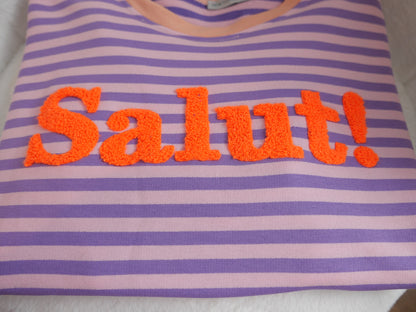 SALUT Kurzarm Sweater Lila - Bylillysophie.com⎢Mode & Accessoires
