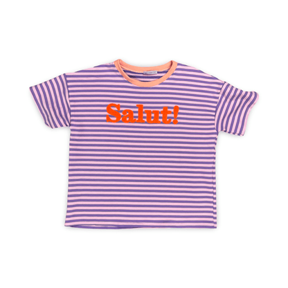SALUT Kurzarm Sweater Lila - Bylillysophie.com⎢Mode & Accessoires