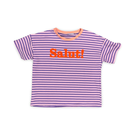 SALUT Kurzarm Sweater Lila - Bylillysophie.com⎢Mode & Accessoires