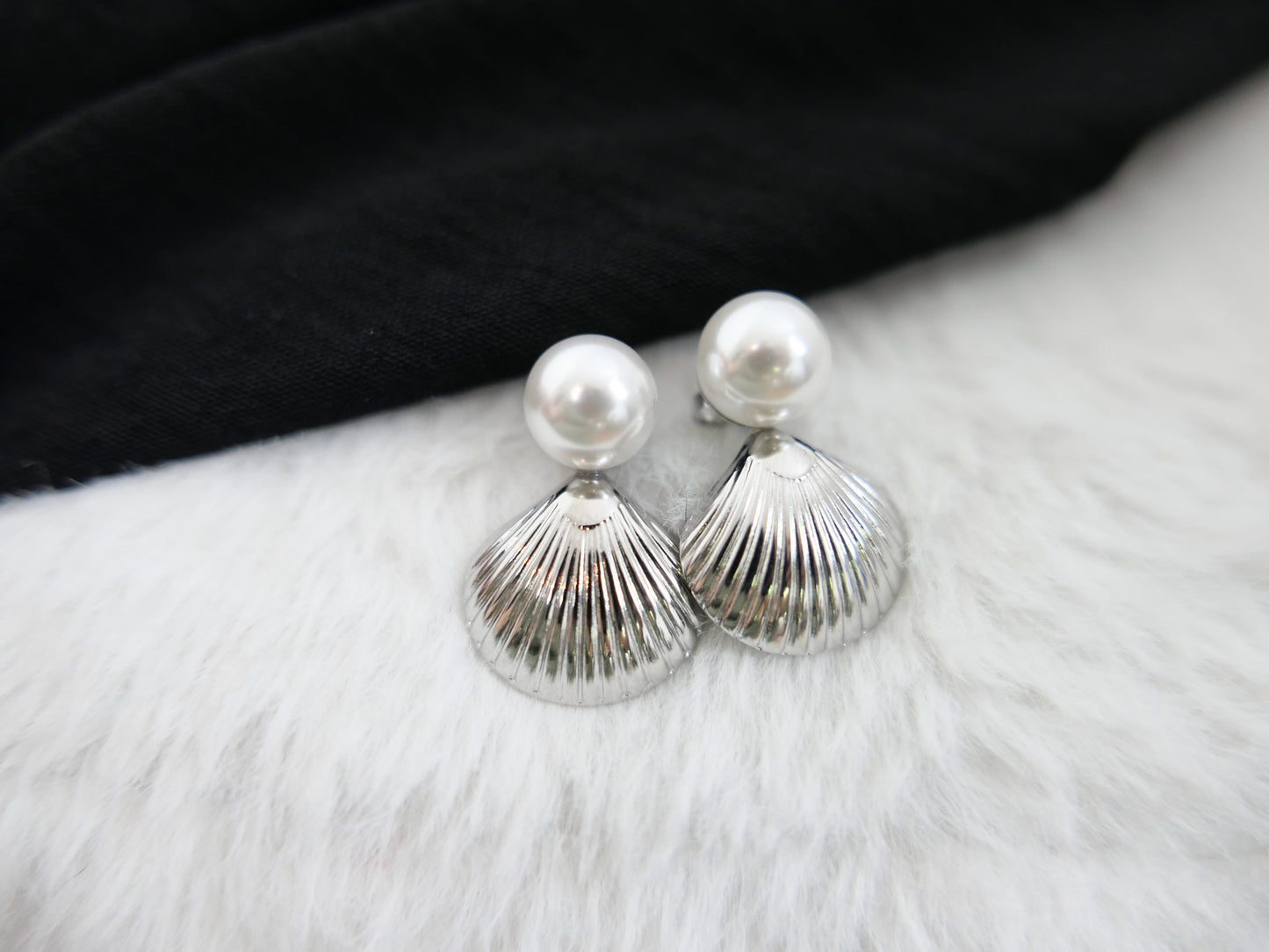 SHELL Ohrstecker Silber - Bylillysophie