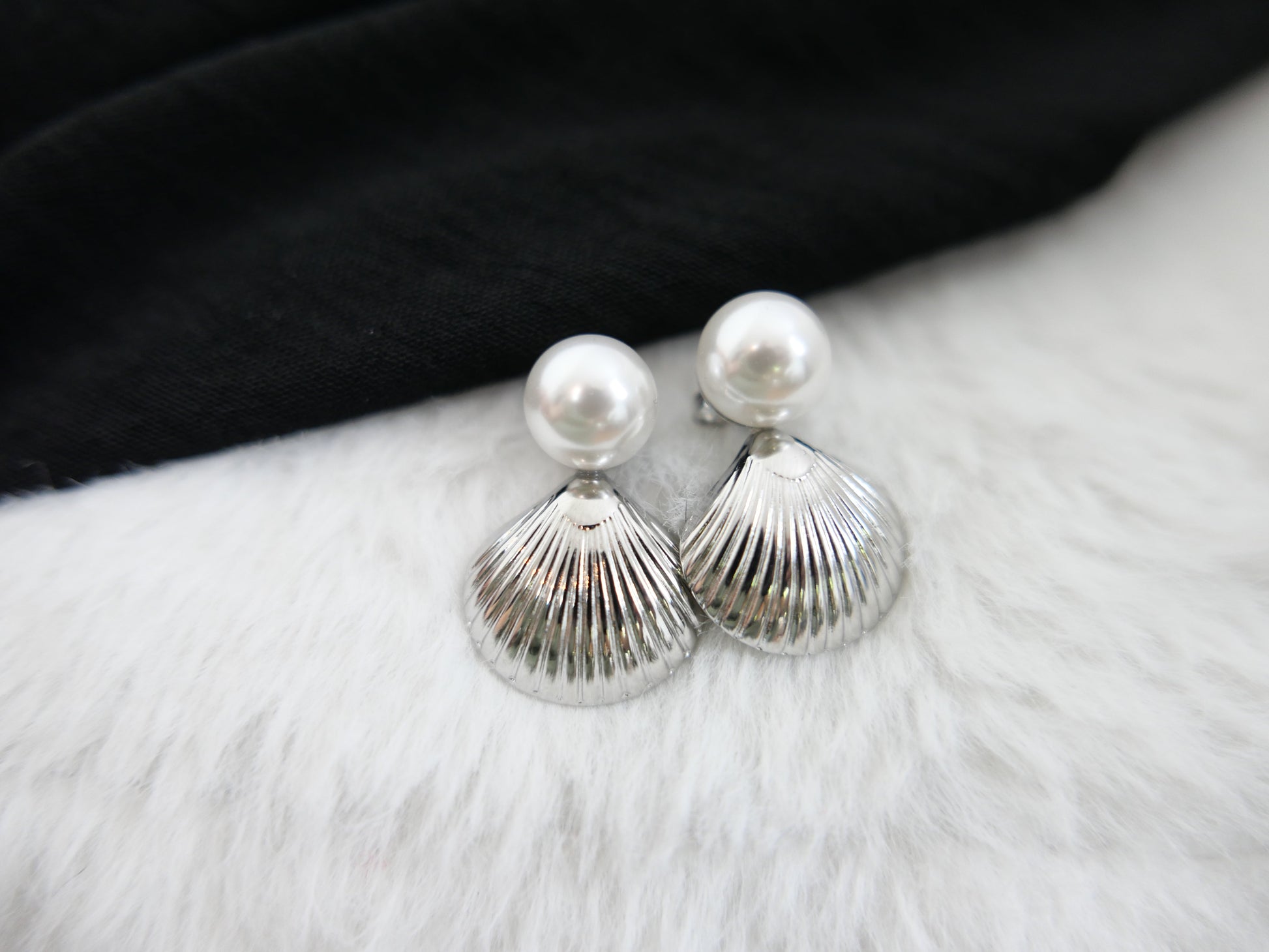 SHELL Ohrstecker Silber - Bylillysophie