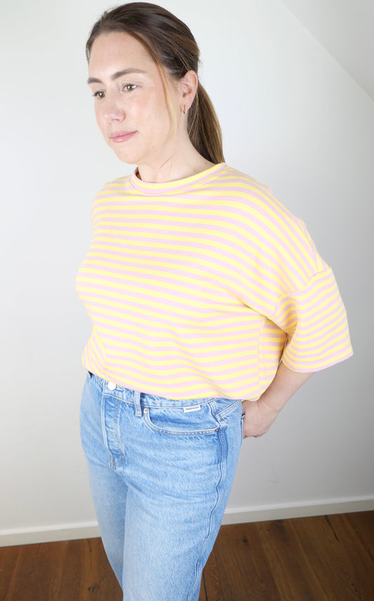SOFT STRIPES T-Shirt Gelb/Rosa - Bylillysophie