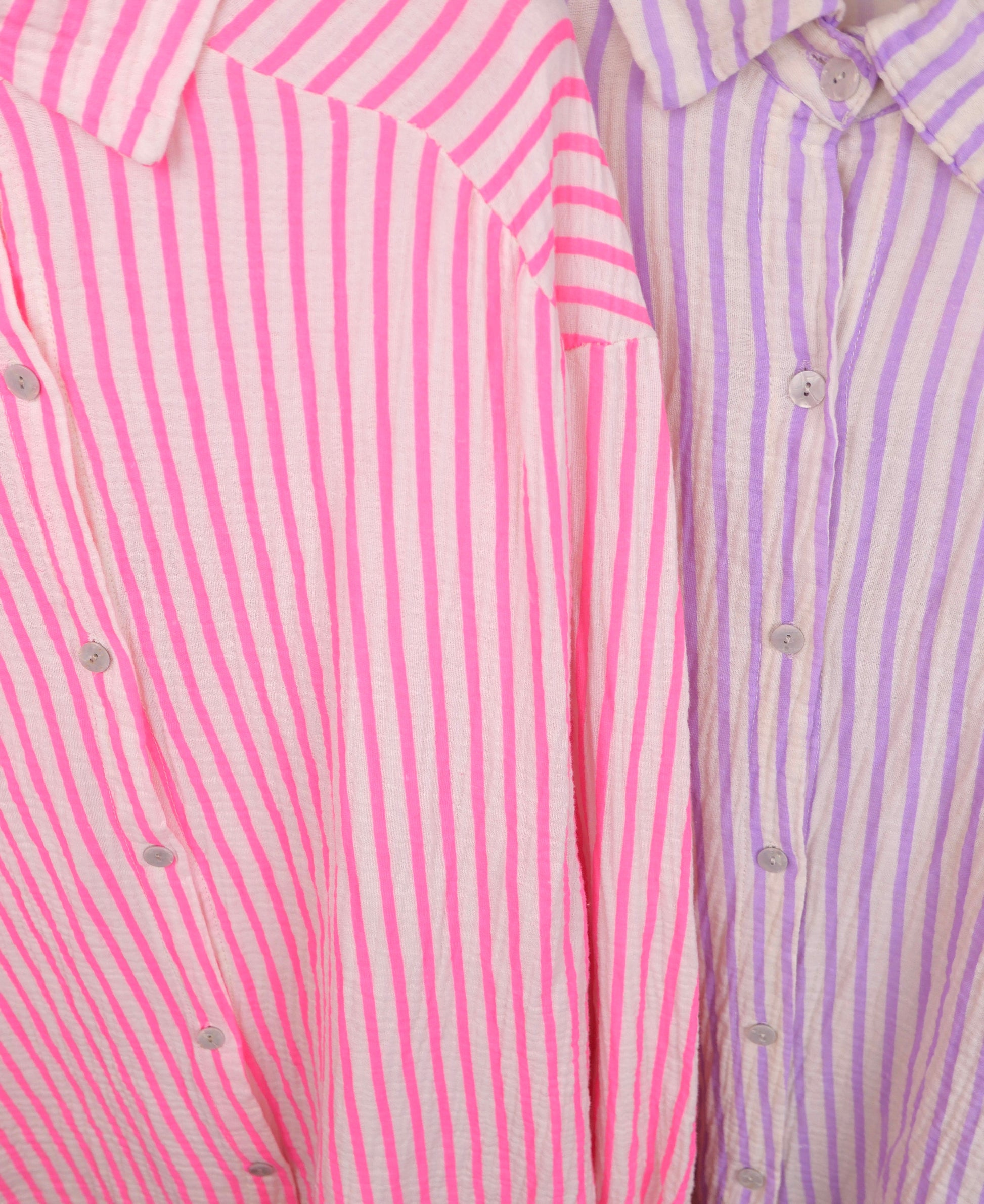 SUMMER STRIPE Musselin Bluse Pink - Bylillysophie