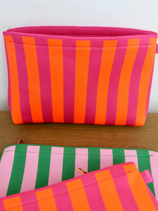 Sunset Stripes Clutch Orange/Pink - Bylillysophie.com⎢Mode & Accessoires
