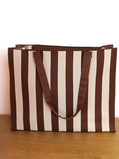 Sunset Stripes Shopper Braun/Creme - Bylillysophie.com⎢Mode & Accessoires