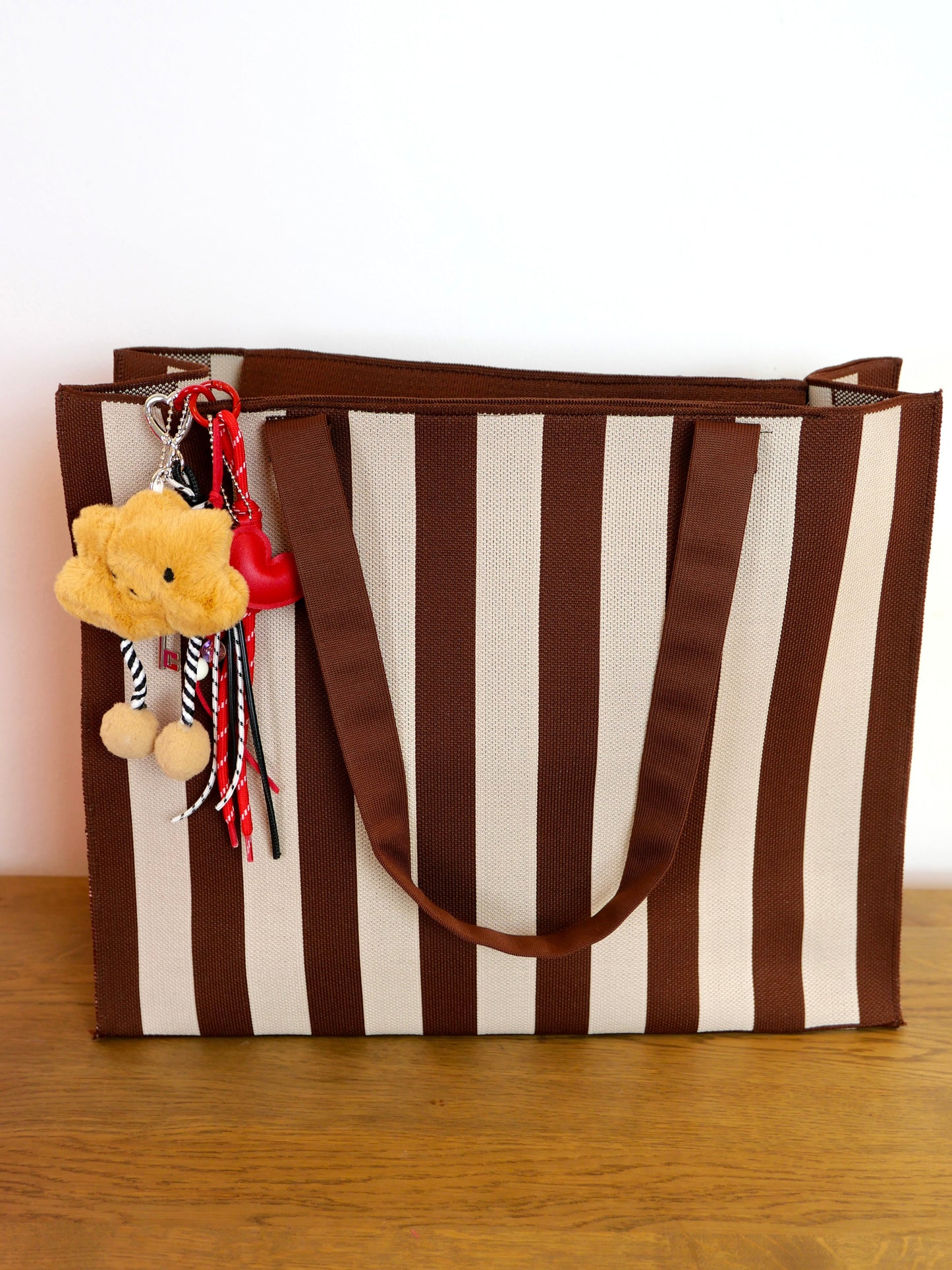Sunset Stripes Shopper Braun/Creme - Bylillysophie.com⎢Mode & Accessoires