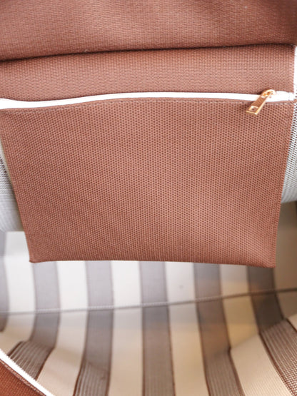 Sunset Stripes Shopper Braun/Creme - Bylillysophie.com⎢Mode & Accessoires