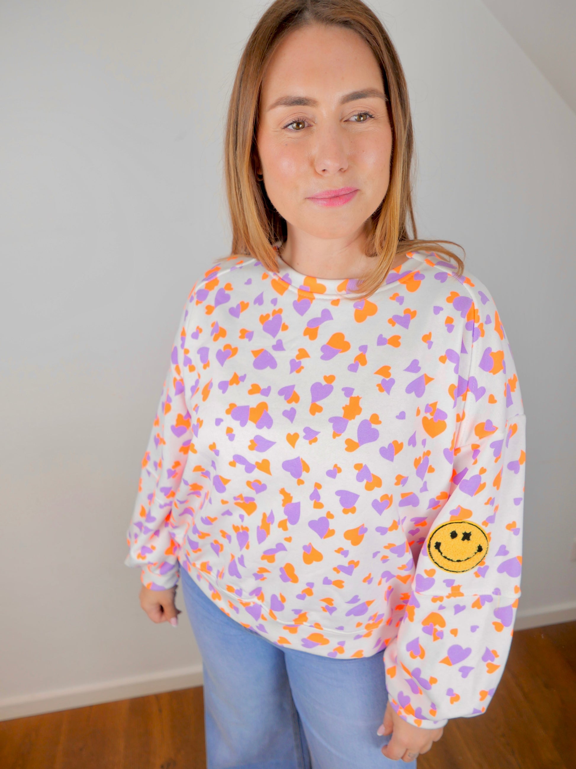 THE HAPPY SWEATER Lila/Orange - Bylillysophie