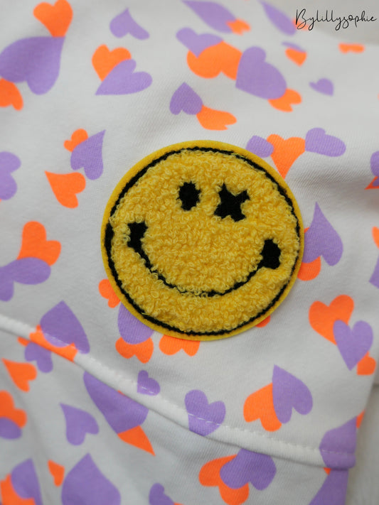 THE HAPPY SWEATER Lila/Orange - Bylillysophie