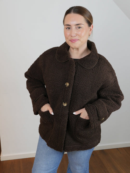 TILDA Teddy - Jacke Schokobraun - Bylillysophie.com⎢Mode & Accessoires