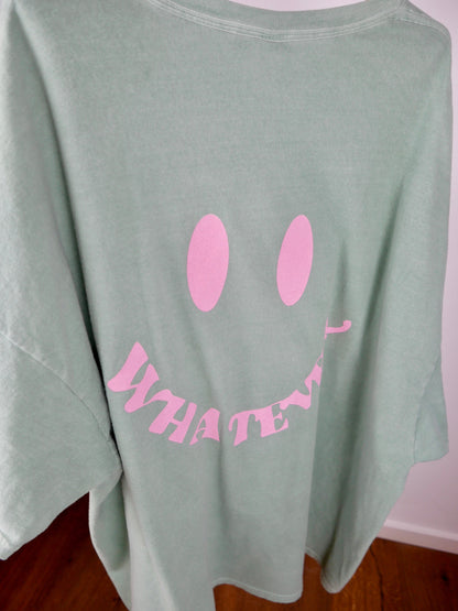 WHATEVER Oversize T-Shirt Grün - Bylillysophie